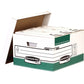 Fellowes Bankers Box Foolscap Storage Box White/Green 370x440x255mm Pack of 10