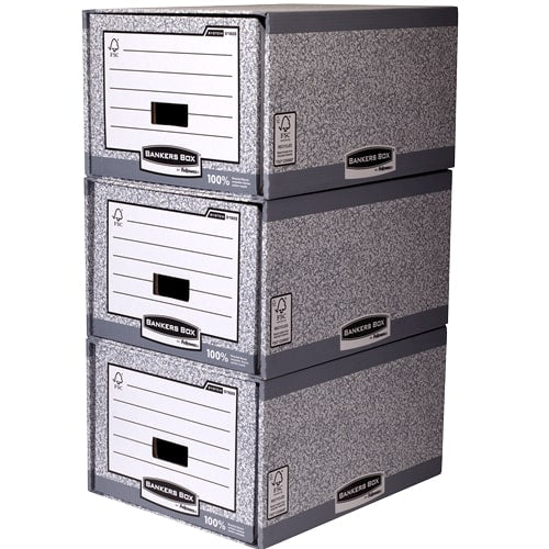 Fellowes Bankers Box System A4 Storage Drawer Grey Pack of 5