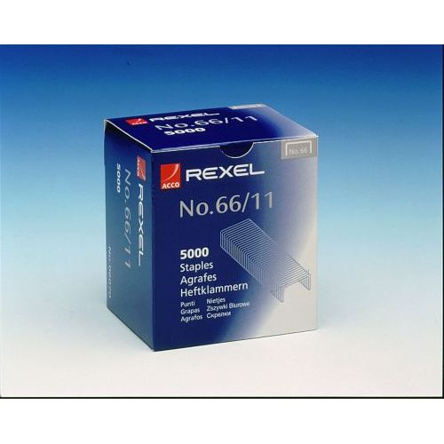 Rexel No66 Staples 11mm 66/11 Box of 5000