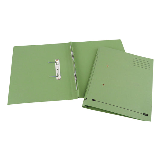 Elba Spirosort Transfer Spring Files Recycled 285gsm Foolscap Green Pack of 25