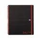 Black N Red Wirebound Notebook A4 Recycled 140 Page PP Pack of 5