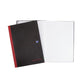 Black n Red A4 Book Casebound Recycled 90gsm 192 Pages Pack of 5