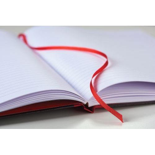 Black n Red A4 Book Casebound Recycled 90gsm 192 Pages Pack of 5