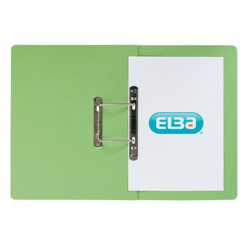 Elba Spirosort Transfer Spring Files Recycled 285gsm Foolscap Green Pack of 25