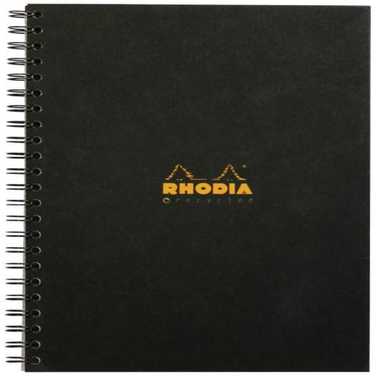 Clairefontaine Rhodia Business Book A4 Wirebound Hard Back Black Recycled 160 page Pack of 3