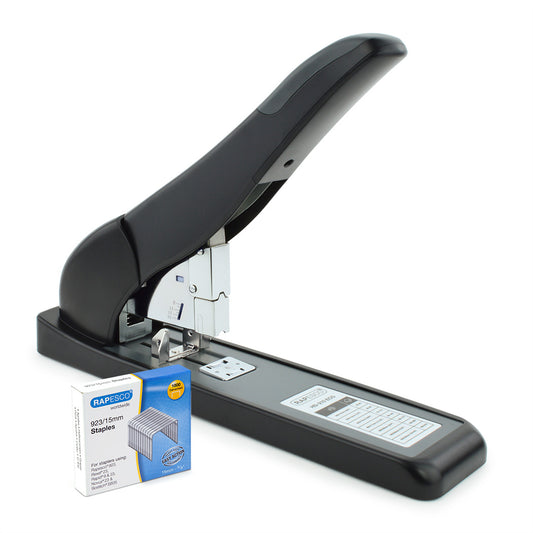 Rapesco ECO HD-210 Heavy Duty Stapler Black 210 Sheets + 923/15mm staples Pk 1000