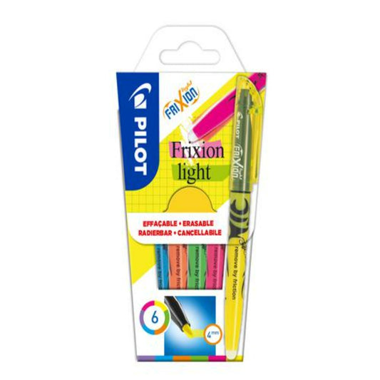 Pilot FriXion Light Erasable Highlighter Assorted Pack of 6