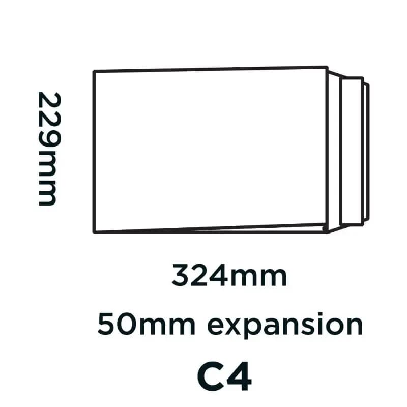 Vita Purely Packaging Eco Peel and Seal V Bottom Gusset White 140gsm C4 324 x 229 x 50mm Pack of 100