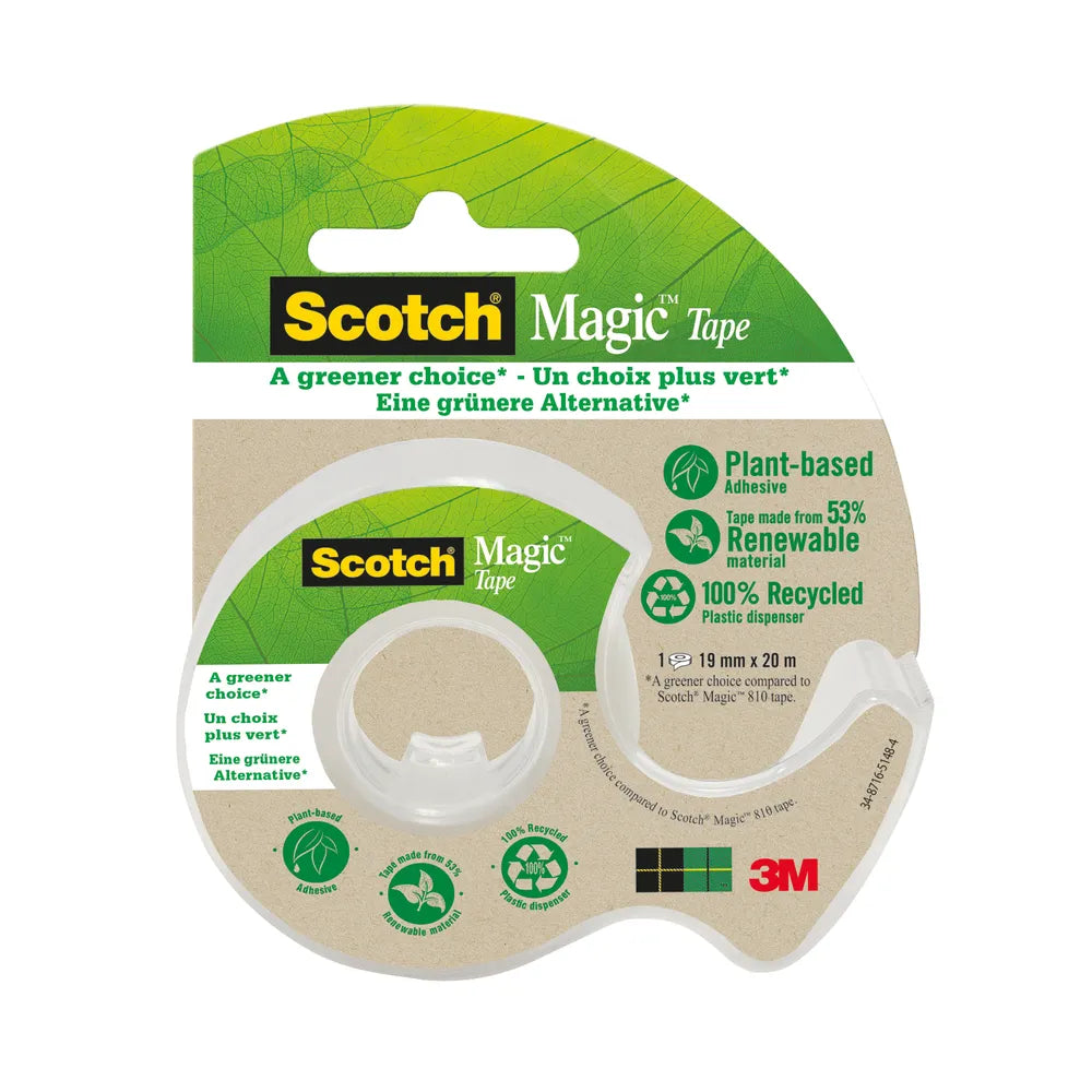 Scotch Magic Tape Greener Choice 19mm x 20m with Recycled Dispenser