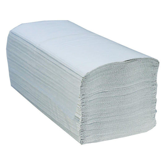 PRO Eco Easipull V-Fold 1 Ply 100% Recycled Hand Towels Case of 5000 Towels White