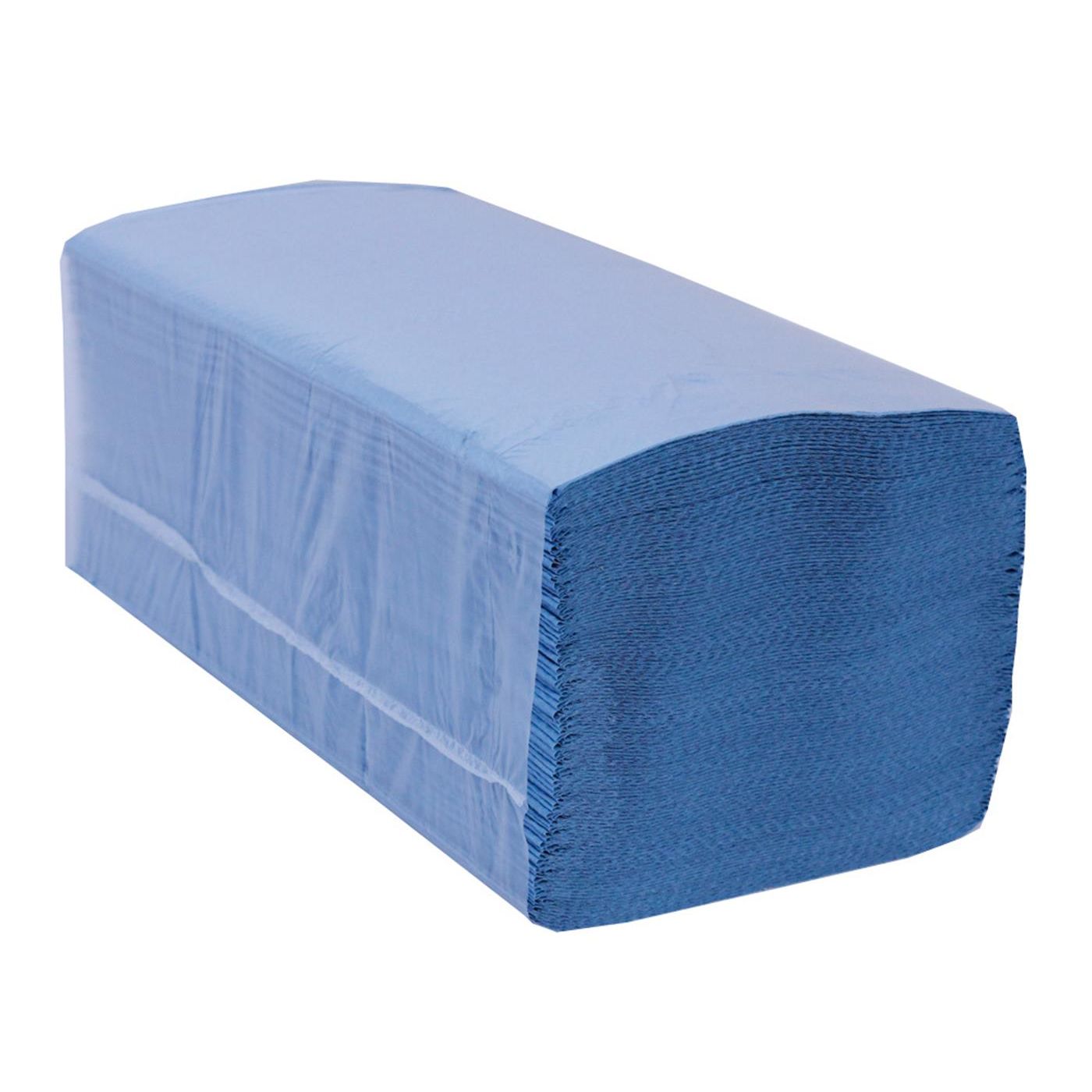 PRO Eco Easipull V-Fold 1 Ply 100% Recycled Hand Towels Case of 3600 Towels Blue