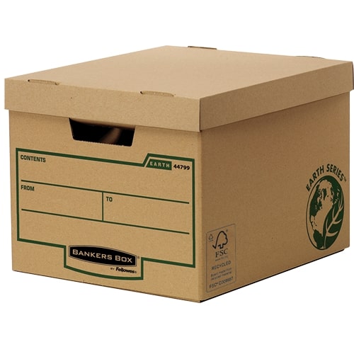 Bankers Box by Fellowes Earth Series Heavy Duty Storage Box W33.3 x H28.5 x D39cm Pack of 10