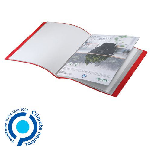 Leitz Recycle Display Book 20 Pockets A4 Red