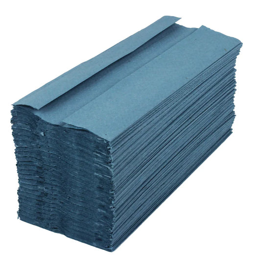 PRO C-Fold 1 Ply 100% Recycled Hand Towels Case of 2400 Blue