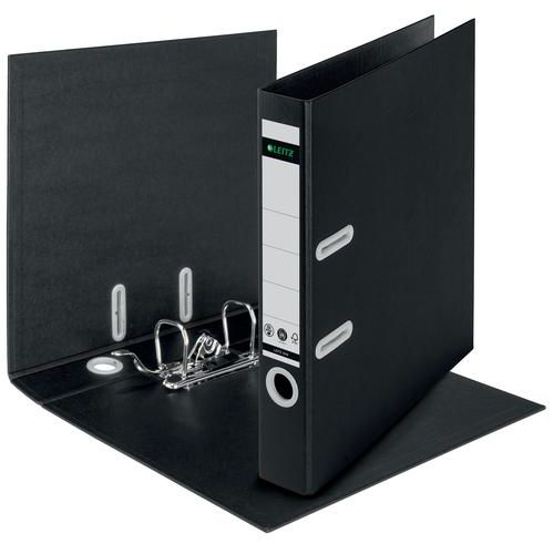 Leitz 180 Recycle A4 Lever Arch File 50mm Spine Black Pack of 10