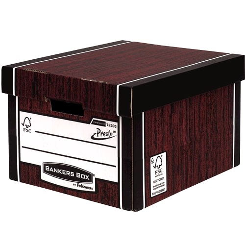 Fellowes Premium Classic Archive Box Woodgrain W330 x D381 x H254mm Pack of 5