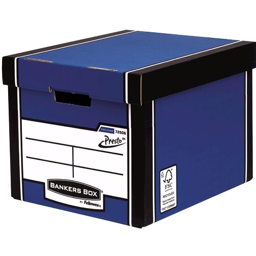 Fellowes Bankers Box Premium 726 Tall Storage Box 330 x 298 x 381mm Blue Pack of 5