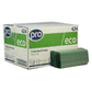 PRO C-Fold 1 Ply 100% Recycled Hand Towels Case of 2400 Green