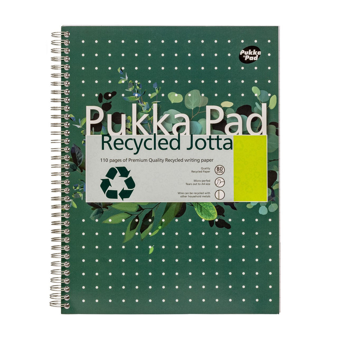 Pukka Pads A4 Recycled Jotta Pad 80gsm 110 Pages Pack of 3