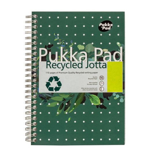 Pukka Pads A5 Recycled Wirebound Pad 80gsm 110 Pages Pack of 3