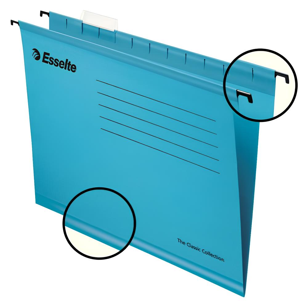 Esselte Classic Foolscap Suspension File Blue Pack of 25