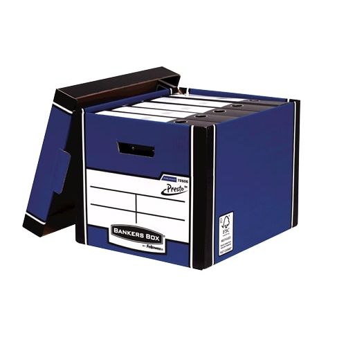 Fellowes Bankers Box Premium 726 Tall Storage Box 330 x 298 x 381mm Blue Pack of 5