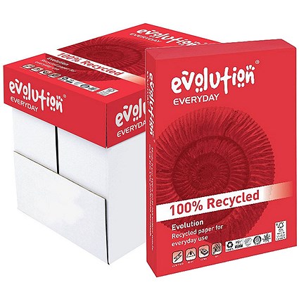 Double Box Size Evolution Everyday Recycled Paper A4 80gsm Box of 10 Reams