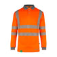 Envirowear Recycled Hi-Vis Long Sleeve Polo Shirt Orange 5XL