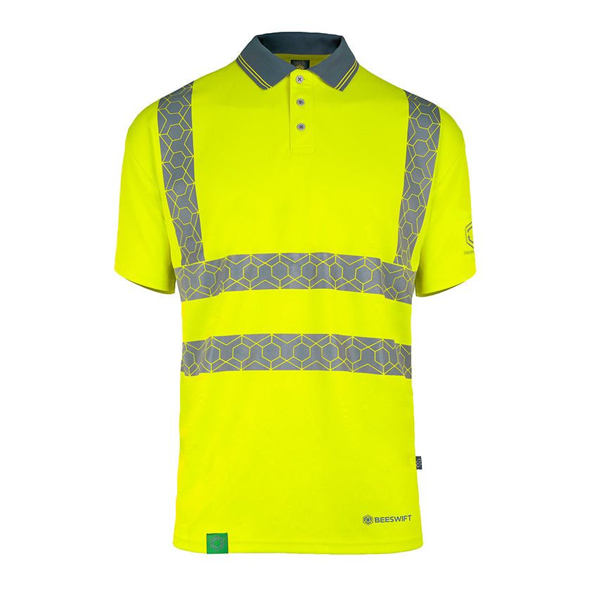 Envirowear Recycled Hi-Vis Polo Shirt Yellow Medium