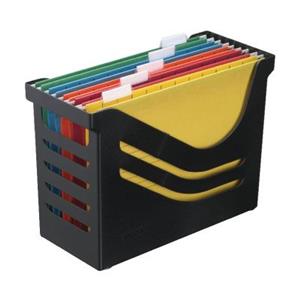 Jalema Re-Solution A4 Office Box Black with 5 Euroflex Suspension Files