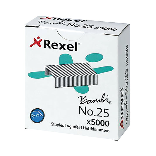 Rexel Staples No25 4mm Bambi Box of 5000