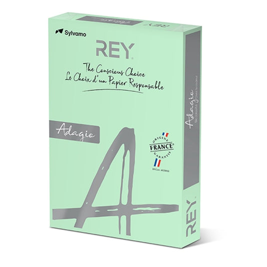 REY Adagio A4 Card 160gsm Green Ream of 250 Sheets