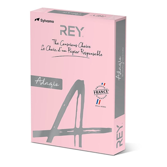 REY Adagio A4 Card 160gsm Pink  Ream of 250 Sheets