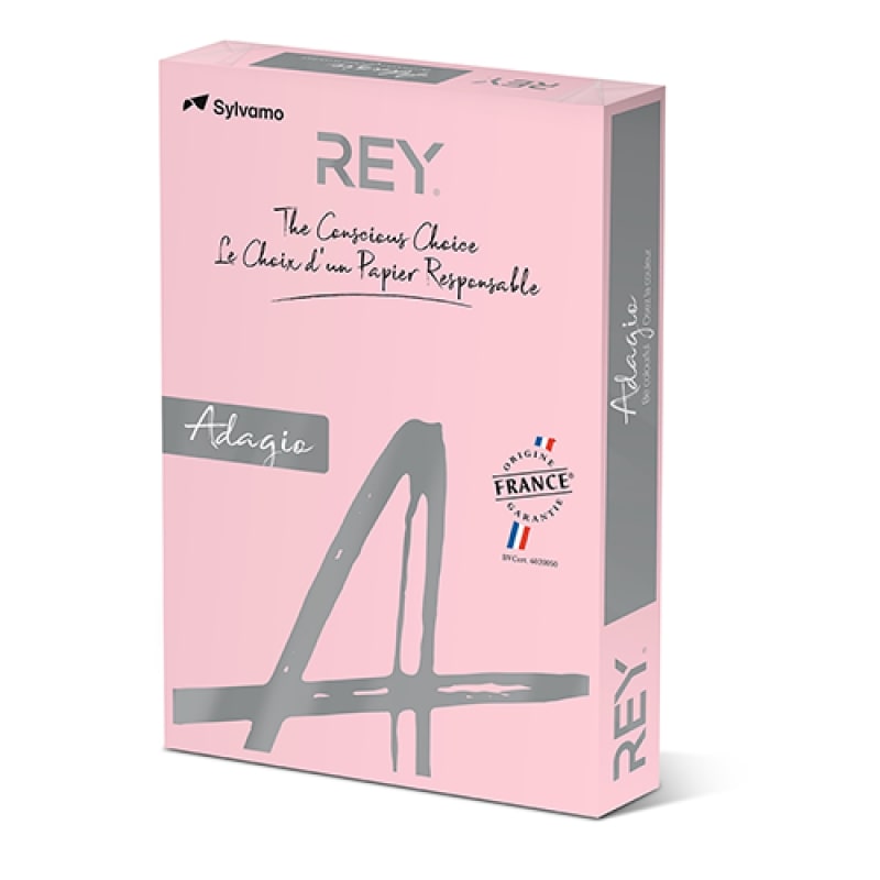 REY Adagio A3 Paper 80gsm Pink Ream of 500 Sheets