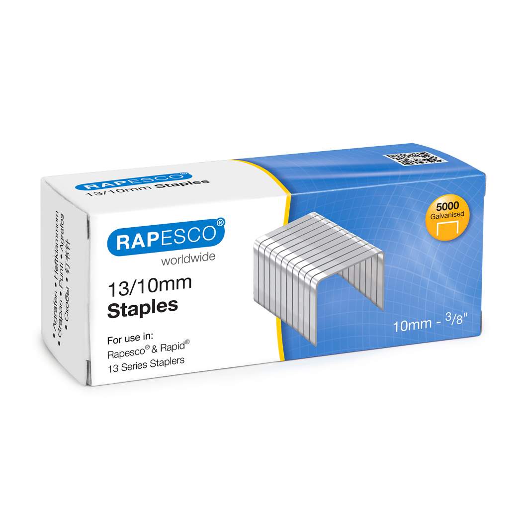 Rapesco 13/10mm Galvanised Staples Box of 5000