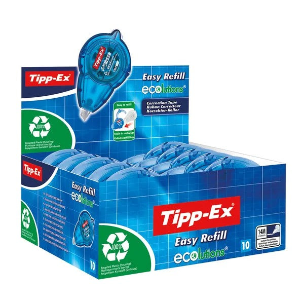 Tipp-Ex ECOlutions Easy Refill Correction Tape Roller 5mm x 14m Pack of 10