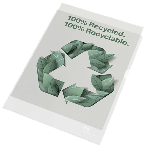 Rexel 100% Recycled A4 Embossed Extra Strong Polypropylene Folder 100 Micron Pack of 100