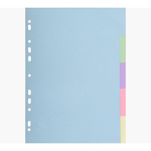 Exacompta Forever Recycled Coloured 5 Part Dividers A4