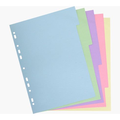 Exacompta Forever Recycled Coloured 5 Part Dividers A4