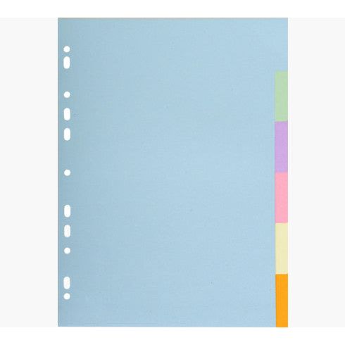 Exacompta Forever Recycled Coloured 6 Part Dividers A4