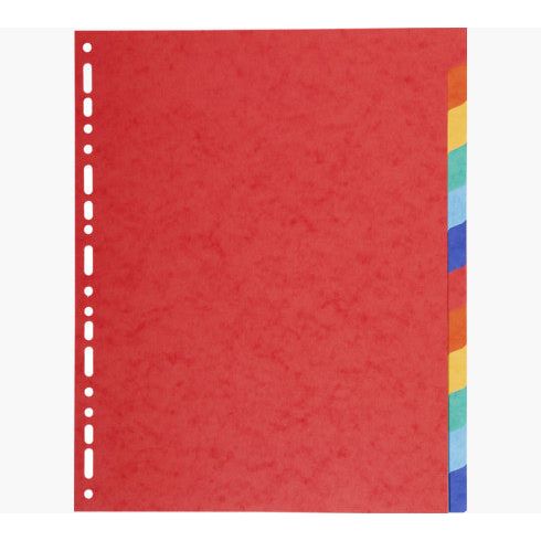 Exacompta Forever Vivid A4 Dividers Recycled Pressboard Assorted Colours 12 Part Extra Wide