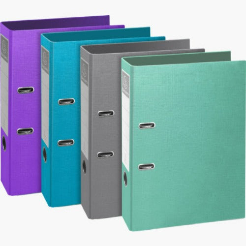 Teksto Lever Arch File Prem Touch A4 80mm Spine Assorted Colours Pack of 10