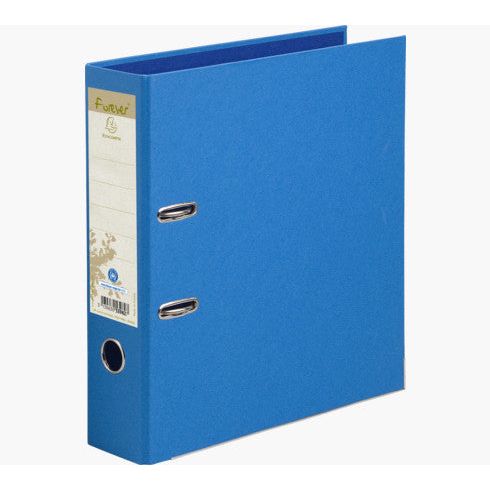 Forever A4 80mm Spine Lever Arch File with Paper Covered Cardboard Cover Light Blue Box of 10