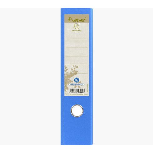 Forever A4 80mm Spine Lever Arch File with Paper Covered Cardboard Cover Light Blue Box of 10