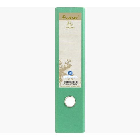 Forever A4 80mm Spine Lever Arch File with Paper Covered Cardboard Cover Dark Green Box of 10