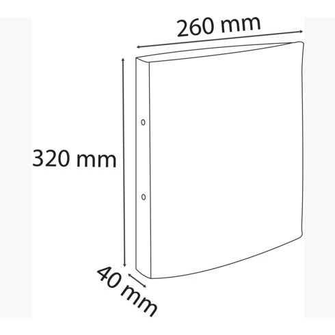 Iderama A4 1.8mm Thickness Rigid Pressboard 40mm 2-Ring Binder Assorted Colours Pack of 10