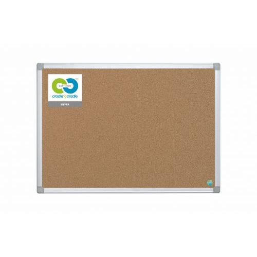 Bi-Office Earth-It Maya Aluminium Frame Cork Notice Board 1200 x 900mm