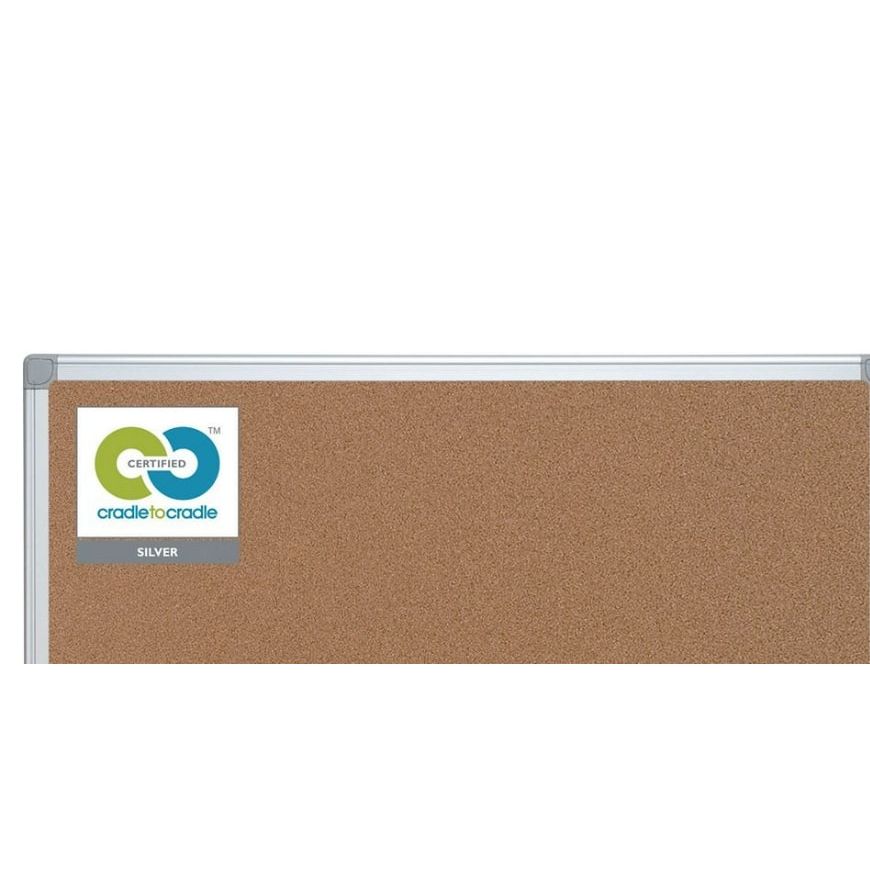 Bi-Office Earth-It Maya Aluminium Frame Cork Notice Board 1200 x 1800mm