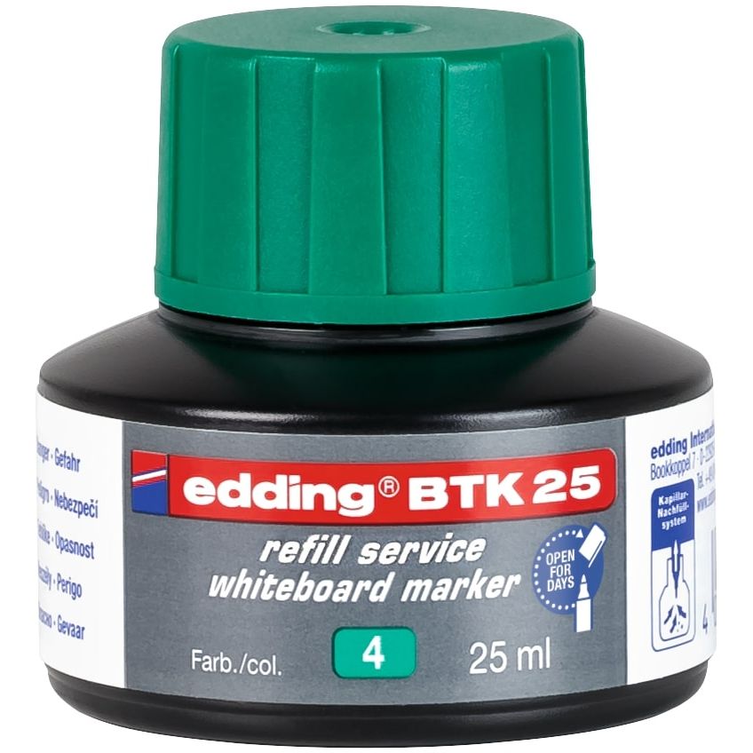 Edding BTK 25 Refill Ink for Whiteboard Markers Green 25ml