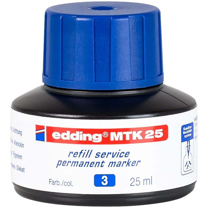 edding MTK 25 Refill Ink For Permanent Marker Blue 25ml